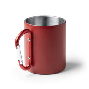 Caneca Aço Inoxidável com mosquetão 300ml