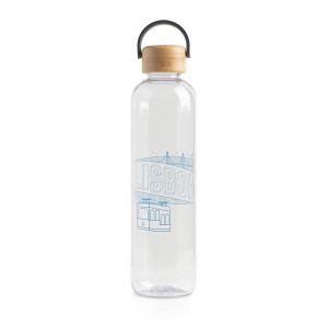 Garrafa em tritan Tampa bambu 1000ml
